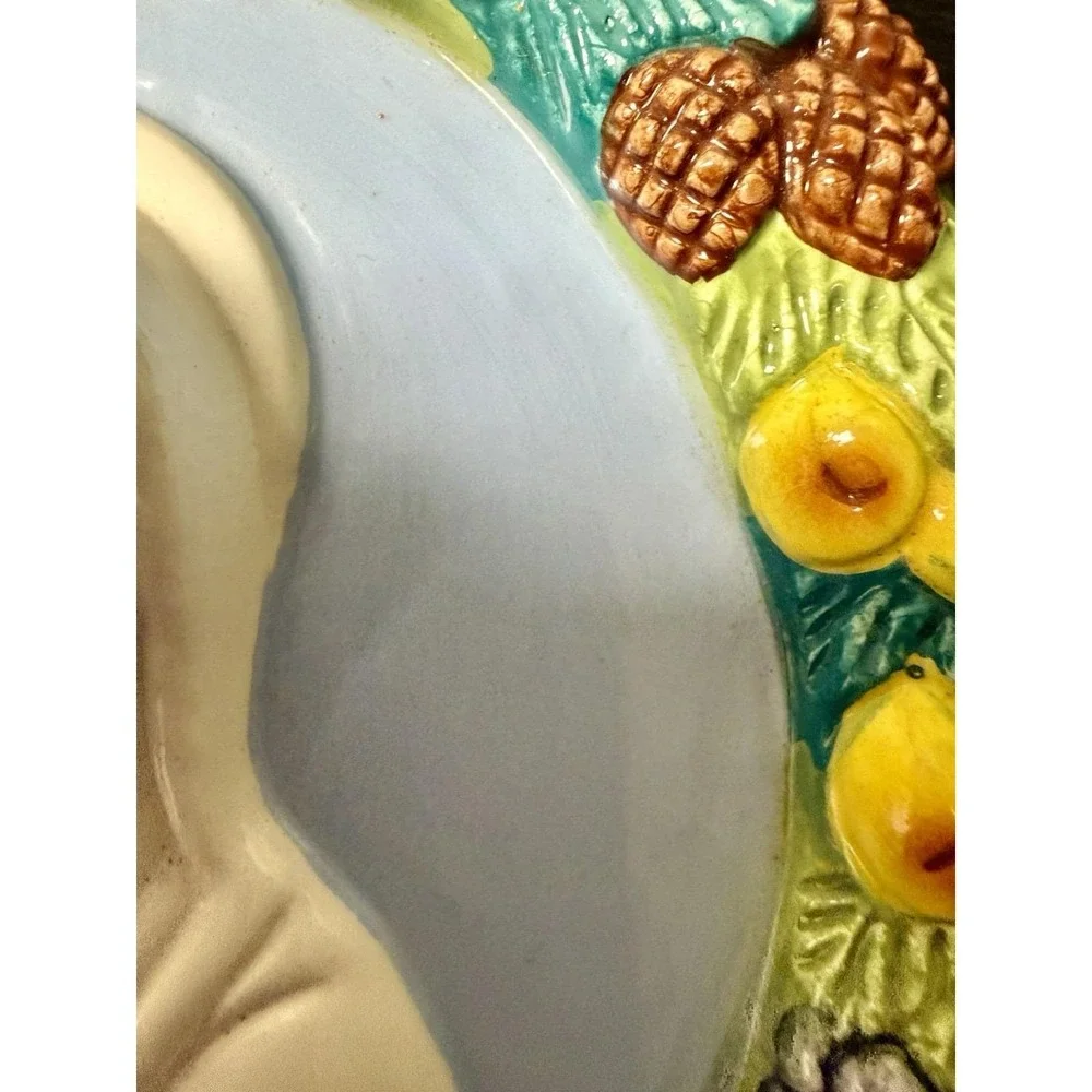 Vtg Niccacci Deruta Italy Madonna & Child Majolica Wall Plaque 7.5